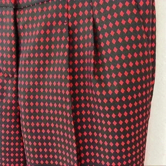 kate spade red diamond on black ankle pants - Picture 4 of 7